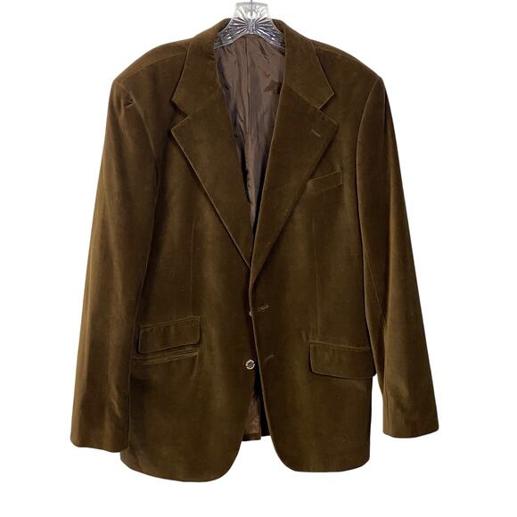 DRAGONFLY Velvet Blazer 2-Button Sport Coat Brown Punk Goth Jacket Jimi Rockstar - Picture 3 of 13